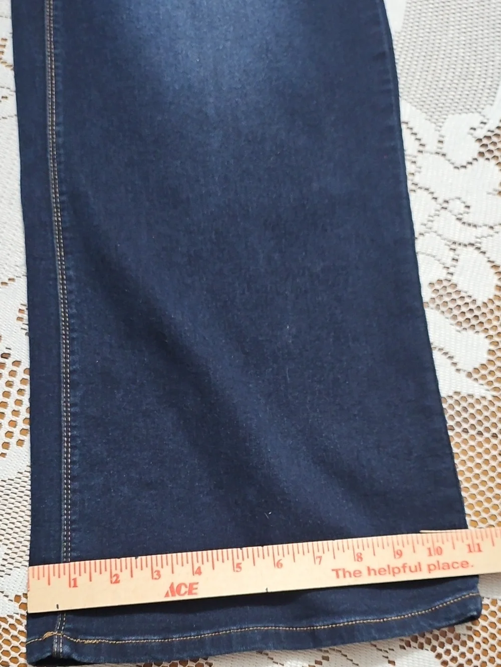 1822 Denim Women's Dark Indigo Wide-Leg Jeans Size 8 - Picture 3 of 10